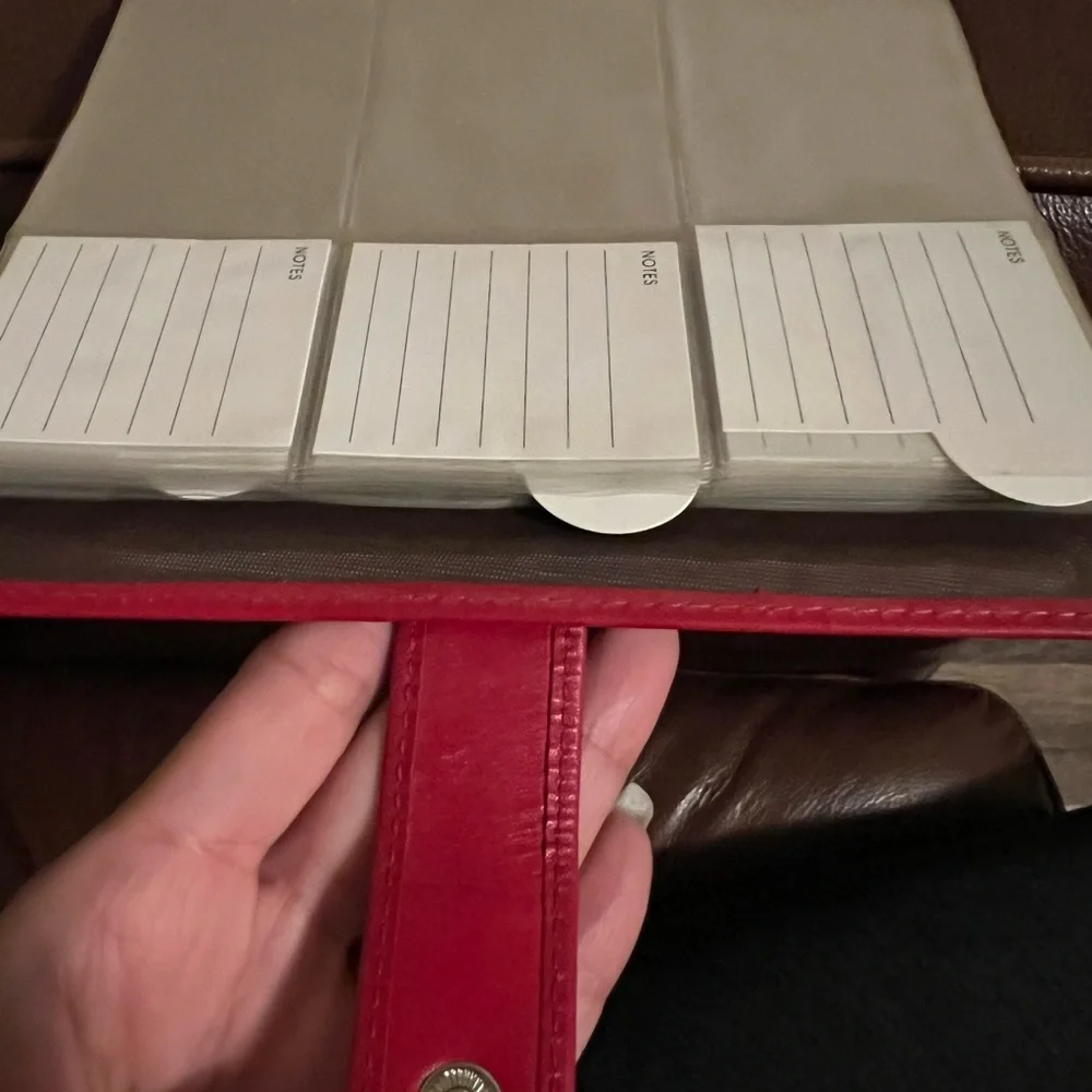 Franklin Covey Red Leather Card holder